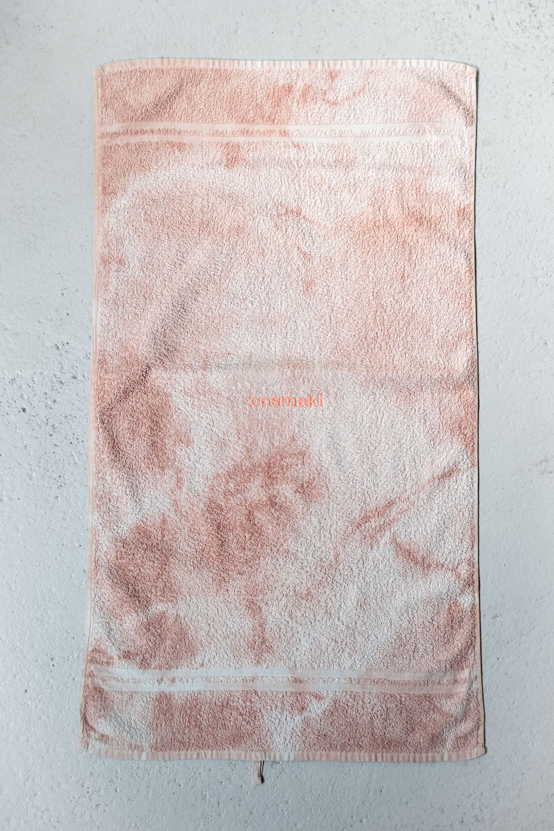Handtuch - Handgefärbt - Rosa Marmor