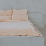 Perkal Bettwäsche – Mineralgefärbt in Apricot