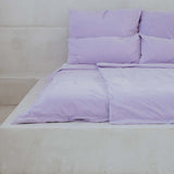 Percale bed linen – mineral dyed in lilac