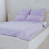 Percale bed linen – mineral dyed in lilac