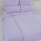 Percale bed linen – mineral dyed in lilac