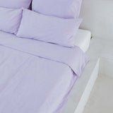 Percale bed linen – mineral dyed in lilac