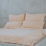 Perkal Bettwäsche – Mineralgefärbt in Apricot