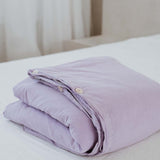 Percale bed linen – mineral dyed in lilac